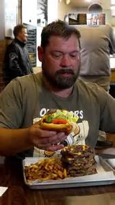 Finishing a Giant BBQ Burger in Under 5 Minutes