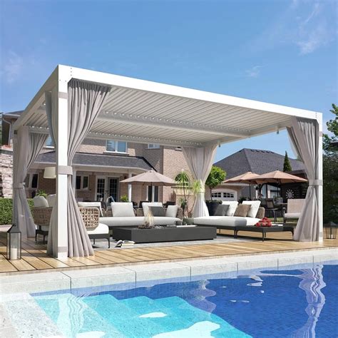 Taipeng Louvered Aluminum Pergola China Suppliers Anodized Finish 8" X ...