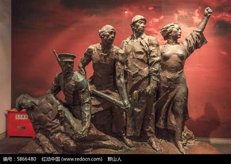 南昌起义人物铜像,雕塑艺术,文化艺术,摄影素材,汇图网www.huitu.com