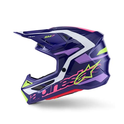 Alpinestars Sm7 2206 Deed Purple Pink Helmet