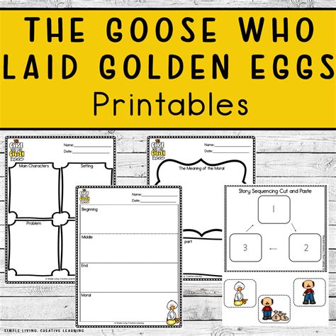 Aesop’s Fables Printables: The Goose Who Laid Golden Eggs Printables ...