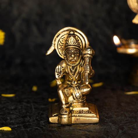 Buy Ekhasa 100% Pure Brass Hanuman Ji Murti (Size: 8.4 cm) | Lord ...