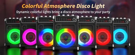 JYX Karaoke Machine with 2 Mics,Bluetooth Karaoke Speaker,Bass Treble ...