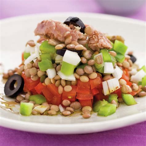 Ensalada de lentejas, aguacate y espinacas con vinagreta de mostaza ...