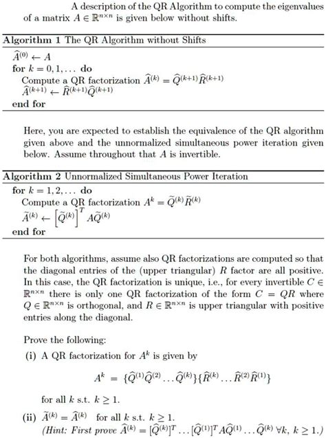 Image result for QR Algorithm for 2X2 Matrices PDF
