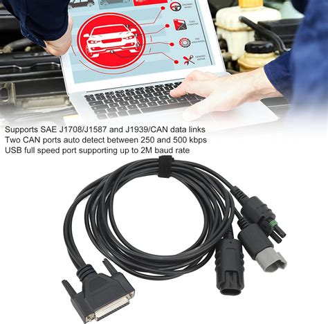 Buy EBTOOLS Truck Diagnostic Tool Inline 6 Data Link Adapter Kit Heavy ...