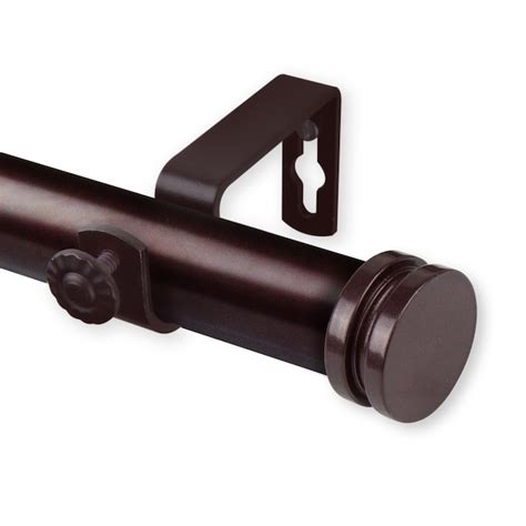 Hart & Harlow 1-in Alba 160-in to 240-in Bronze Steel Single Curtain ...