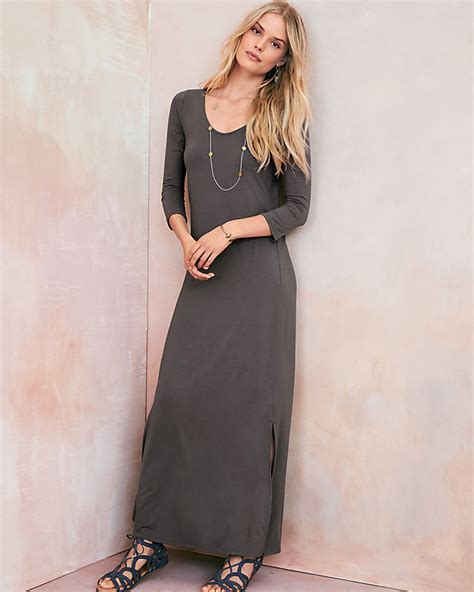 Essential Three-Quarter-Sleeve Maxi Dress | Garnet Hill