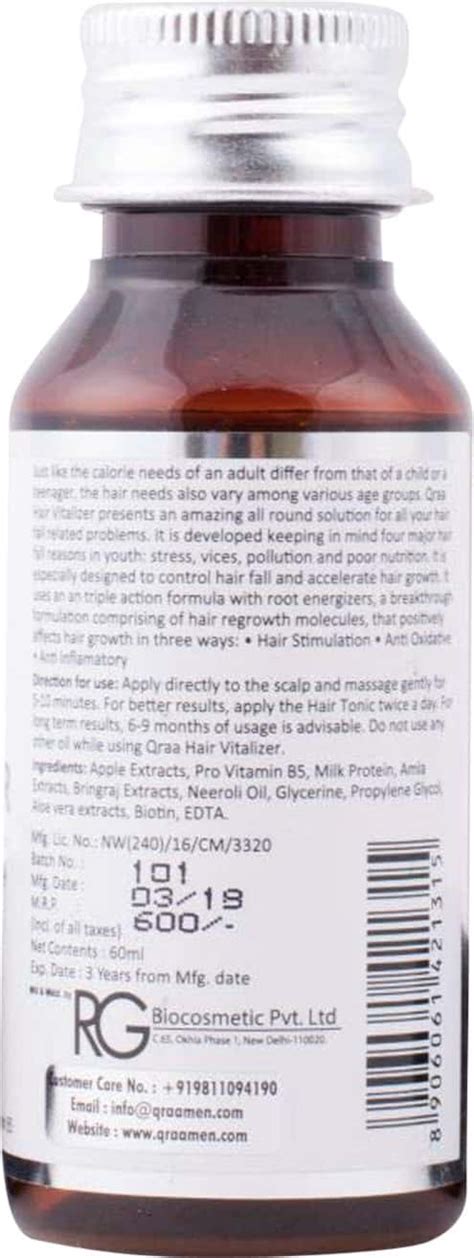 Buy QRAA MEN HAIR VITALIZER 60 ML Online & Get Upto 60% OFF at PharmEasy