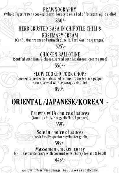 Menu at The Brew Lab, Gurugram