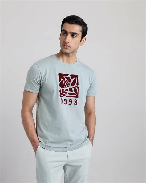Buy Light Green Graphic Slim Fit T-shirt Online at Muftijeans