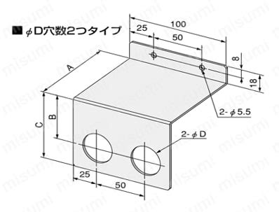 ABCパーツ（ボタン・スイッチ取付金具）（PBK） | 篠原電機 | MISUMI(ミスミ)