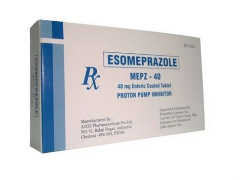 Proton Pump Inhibitors - Esomeprazole 20 Mg Tablet 100% Export Oriented ...