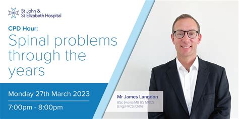 CPD Hour: Spinal problems through the years, March 27 2023 | Online ...
