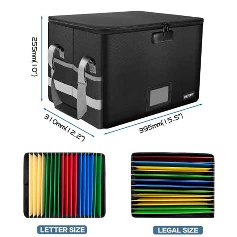 Buy Fireproof Document Box Fireproof File Box With Lock Collapsible ...
