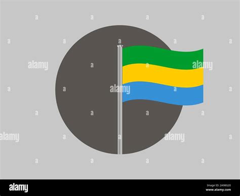 National flag of Gabonese Republic. original colors and proportion ...