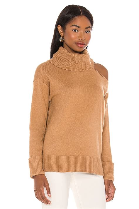 1. STATE Turtleneck Cold Shoulder Sweater in Wild Oak | REVOLVE