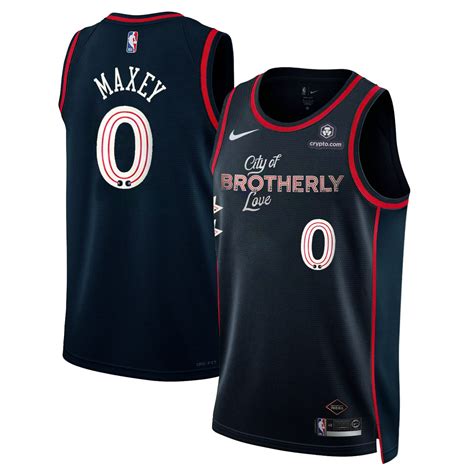 Tyrese Maxey Philadelphia 76ers City Edition 2024 Jersey – All Stitched ...