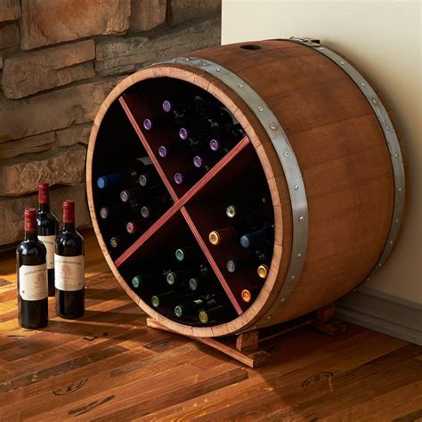 Reclaimed Half Barrel Wine Rack | The Green Head