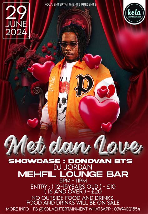 MET DAN LOVE, Mehfil Lounge, Crawley, 29 June 2024 | AllEvents