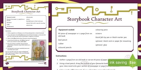 Storybook Characters Book Page Craft Activity (teacher made)