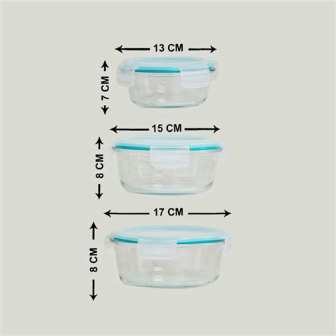 Buy Siattle Solid Assorted Glass Lunch Boxes Set of 9- Multicolour from ...