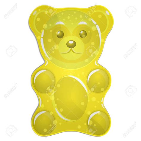 Yellow gummy bear vector illustration - 96457124 Bear Vector, Bear ...