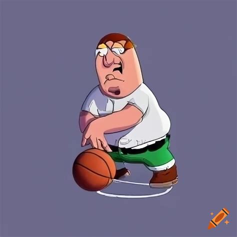Peter griffin playing basketball on Craiyon