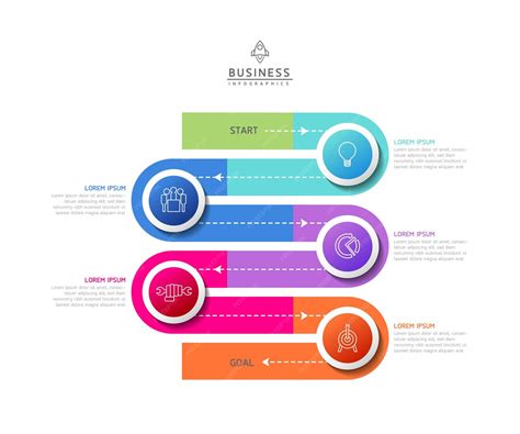 Circular connection steps business infographic template with 5 element ...