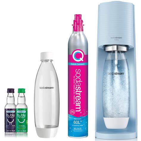 SodaStream Terra Sparkling Water Maker (Misty Blue) Bundle with CO2, 2 ...