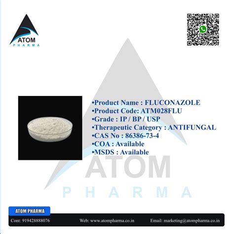 Fluconazole API manufacturer and supplier in India | CAS No 86386-73-4 ...