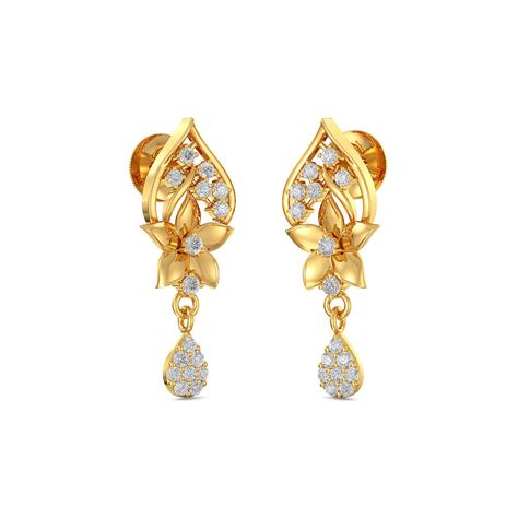 Joyalukkas 22k (916) Yellow Gold Drop Earrings for Girls : Amazon.in ...