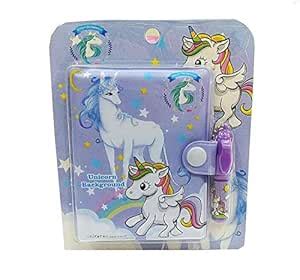 Crazycute® Unicorn Cartoon Printed Diary with Small Pen for Kids (Pack ...