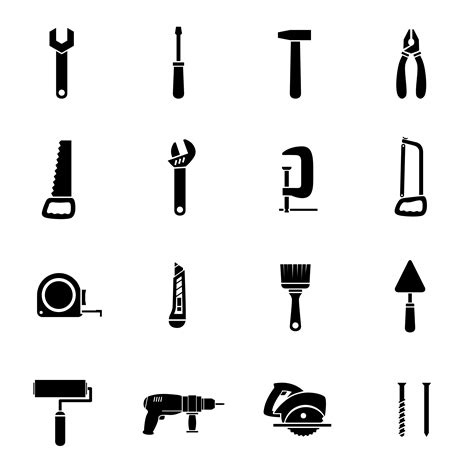 Tools Icons Set 436062 Vector Art at Vecteezy