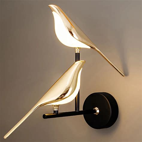 Nordic LED Golden Bird Wall Lamp – Stylish Indoor Sconce for Any Room ...
