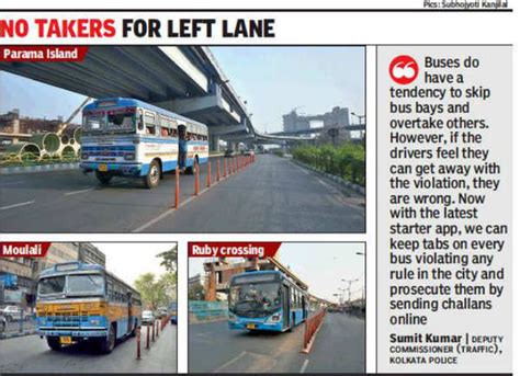 Kolkata Drivers: Kolkata: Drivers keep ignoring bus-bay rule | Kolkata ...
