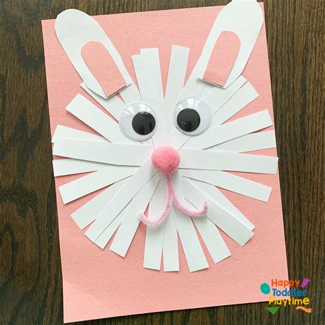 Paper Strip Easter Bunny Craft - Happy Toddler Playtime