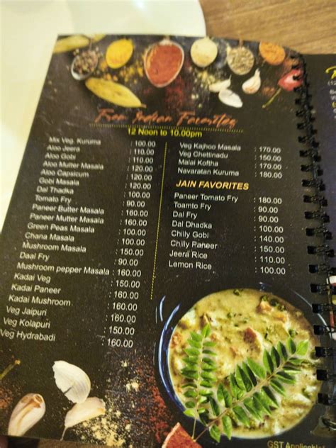 Menu at AFFAS UDUPI PURE VEGETARIAN RESTAURANT, Kalpetta