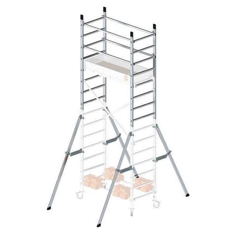 Hailo Scaffold Add-On, Aluminum, 700 lb. Load Capacity, 9 ft. Platform ...