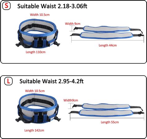 Buy Transfer Belt with Detachable Leg Loops, Transfer and Walking Gait ...