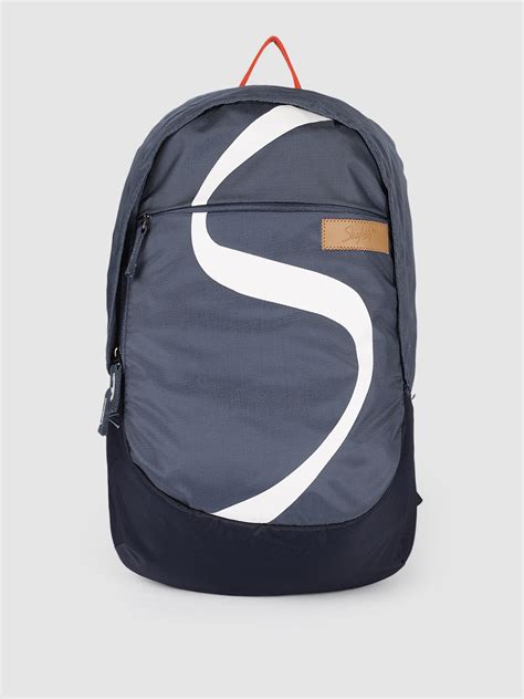 Skybags Unisex Navy Blue Brand Logo Backpack - Price History