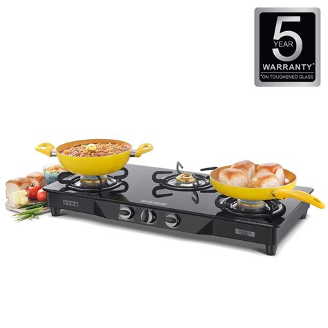 Usha EB GS3 001 Cooktop Ebony 3001 (Black) Gas Stove