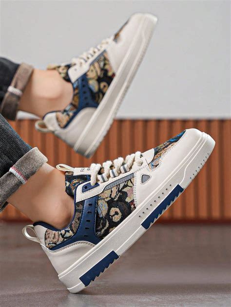 Men's New Graffiti Print Fashionable Random Pattern Casual ...