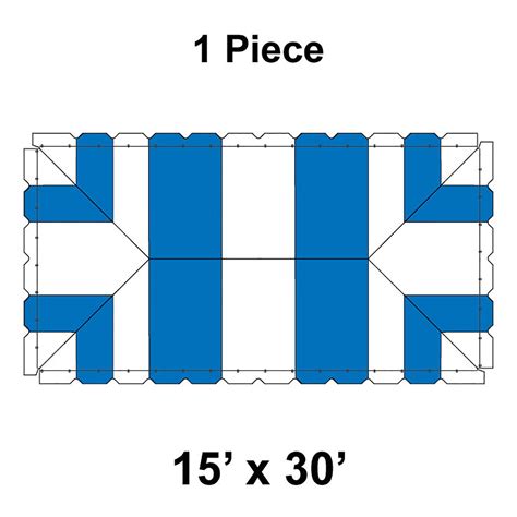 15' x 30' Classic Frame Tent, 1 Piece, 16 oz. Ratchet Top