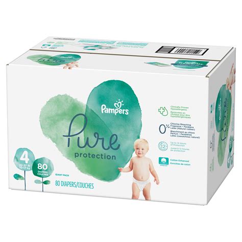 Pampers Pure Protection Diapers Size 4 80 Count - Walmart.com