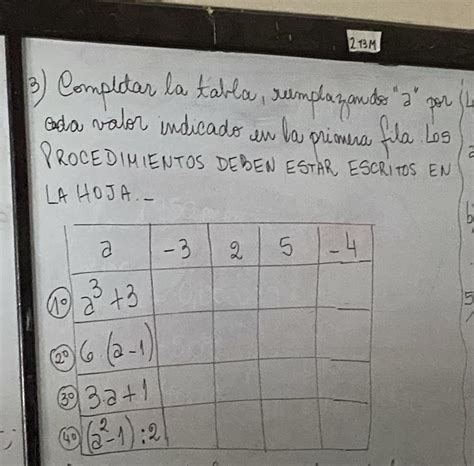 completen el cuadro y poner como lo hicieron - Brainly.lat