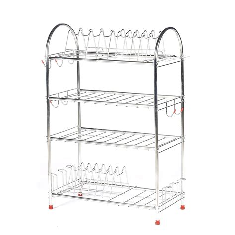 JAGA Stainless Steel Modern Kitchen 4 Shelf Wall Mount Dish Drainer ...