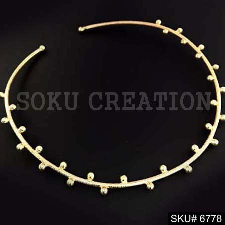 Gold Plated Plain Rounded Vintage Dotted Choker SKU6778 – Soku Creation