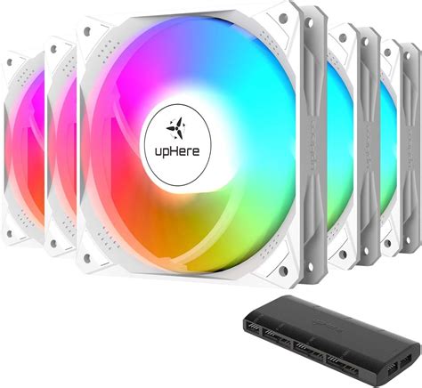 Buy upHere 120mm White 5V ARGB PWM 4PIN Case Fan Long Life Hydraulic ...