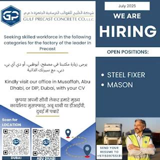 Gulf Precast Concrete Company Dubai & Abu Dhabi UAE Openings for Steel ...